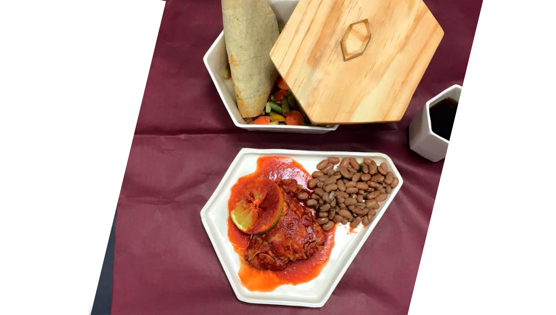 Ceramic tableware on office
